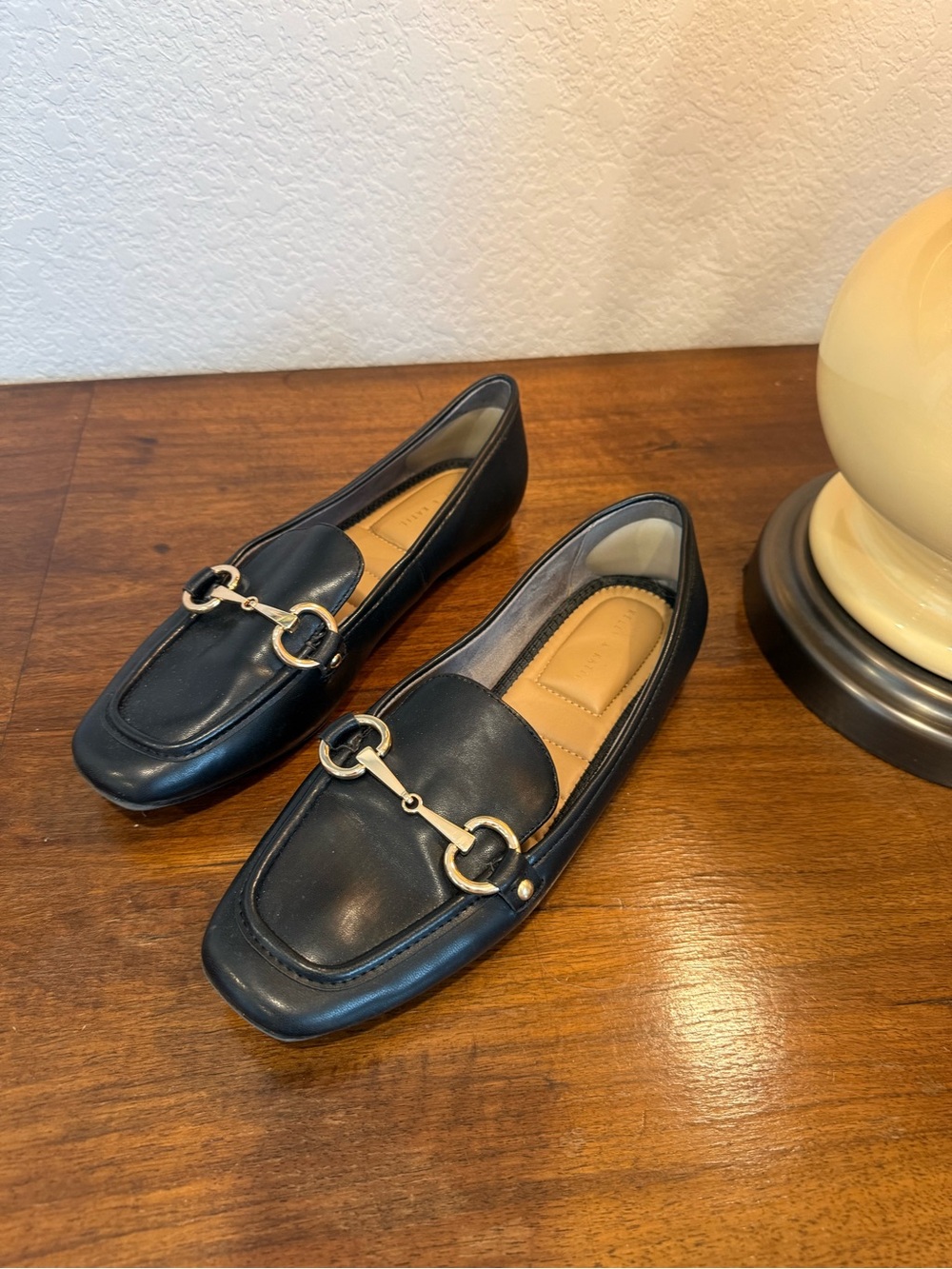 Kelly & Katie Black Leather Women’s Bit Loafers